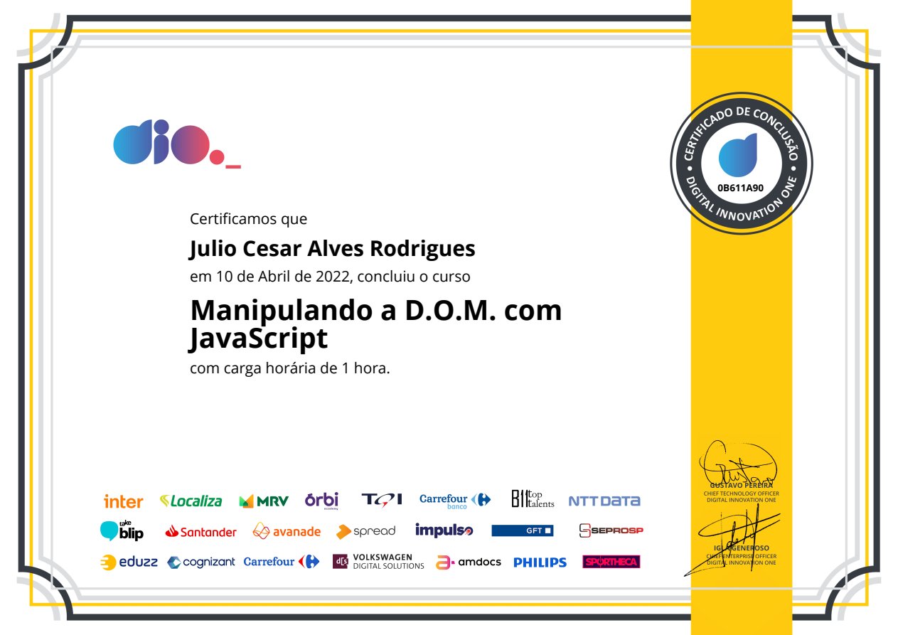 Manipulando a DOM com JavaScript